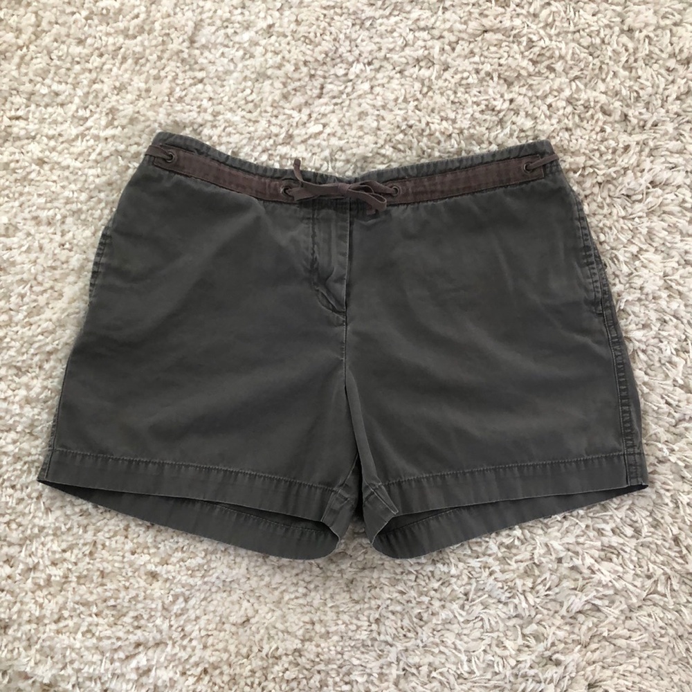 J Crew Women's Gray Khaki Shorts Size 8